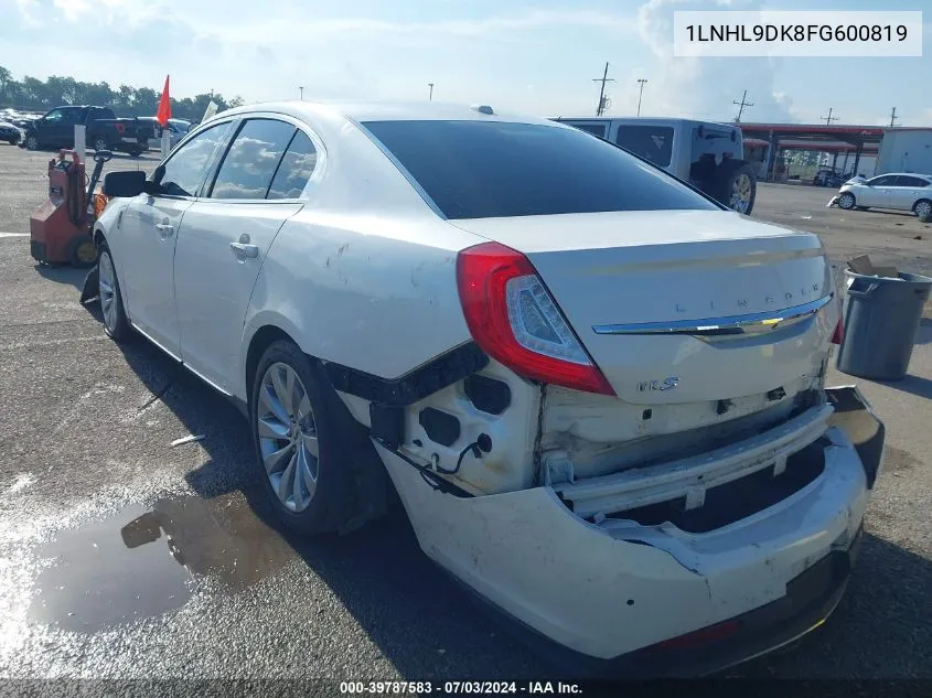 1LNHL9DK8FG600819 2015 Lincoln Mks