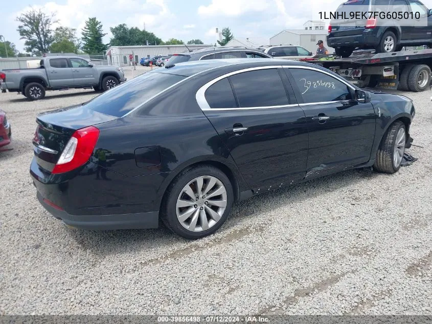 2015 Lincoln Mks VIN: 1LNHL9EK7FG605010 Lot: 39856498