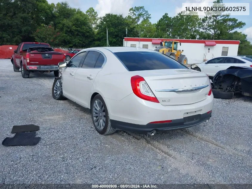 1LNHL9DK3GG602575 2016 Lincoln Mks