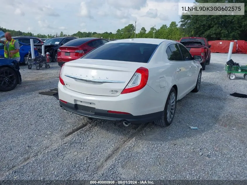 1LNHL9DK3GG602575 2016 Lincoln Mks