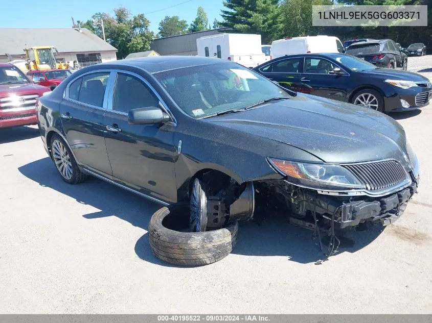 2016 Lincoln Mks VIN: 1LNHL9EK5GG603371 Lot: 40195522