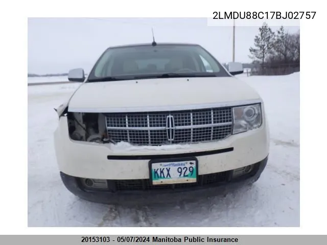 2LMDU88C17BJ02757 2007 Lincoln Mkx