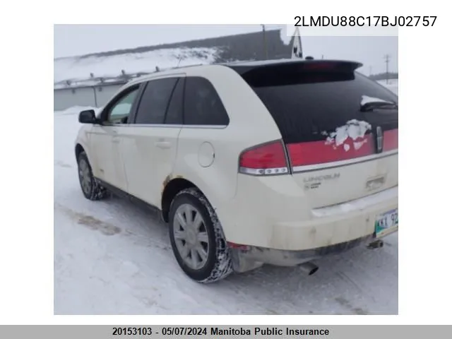 2LMDU88C17BJ02757 2007 Lincoln Mkx