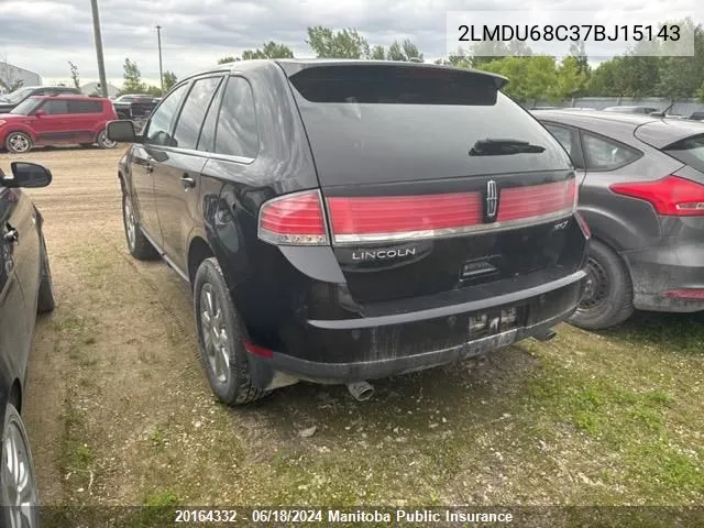 2LMDU68C37BJ15143 2007 Lincoln Mkx