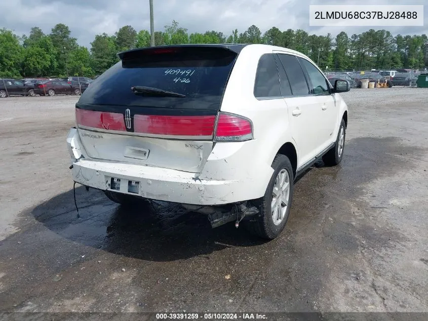 2007 Lincoln Mkx VIN: 2LMDU68C37BJ28488 Lot: 39391259