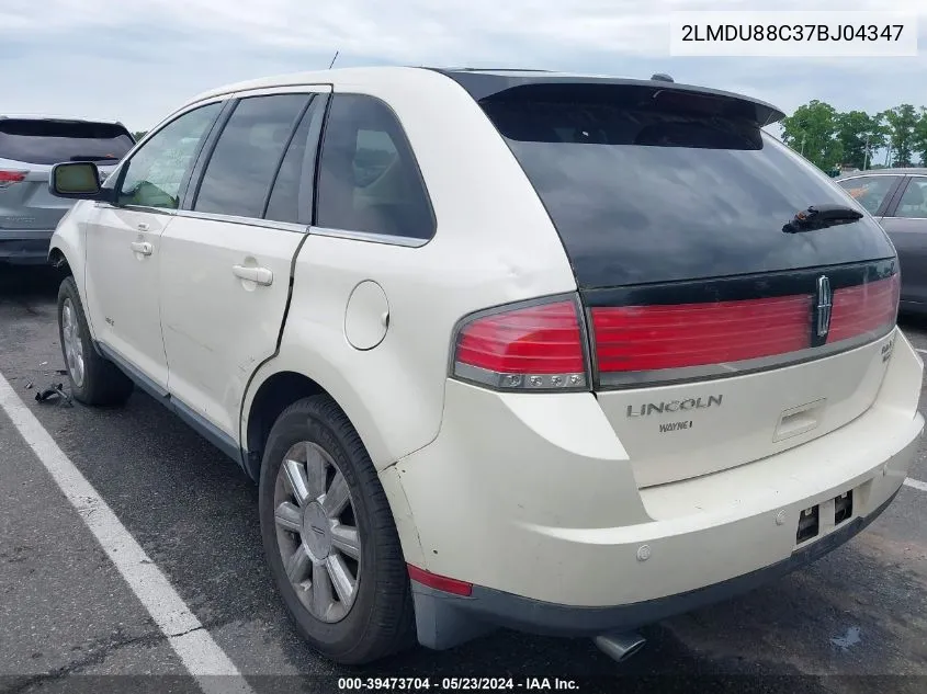 2007 Lincoln Mkx VIN: 2LMDU88C37BJ04347 Lot: 39473704