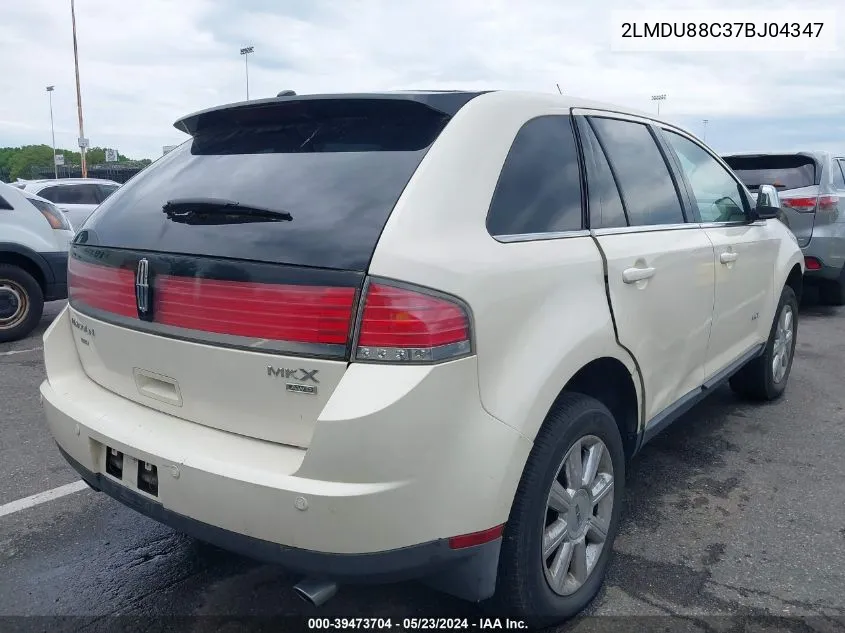 2LMDU88C37BJ04347 2007 Lincoln Mkx