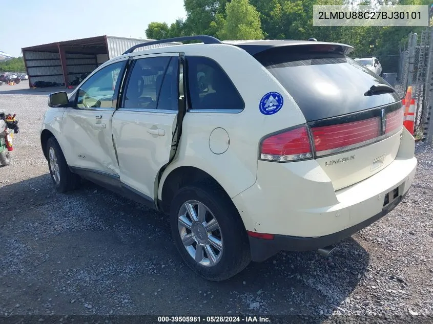 2007 Lincoln Mkx VIN: 2LMDU88C27BJ30101 Lot: 39505981