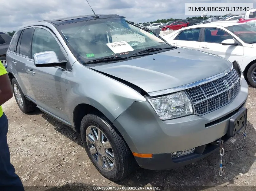 2007 Lincoln Mkx VIN: 2LMDU88C57BJ12840 Lot: 39530790