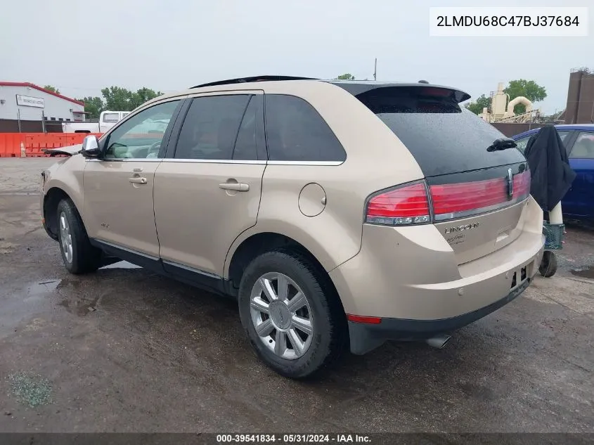 2007 Lincoln Mkx VIN: 2LMDU68C47BJ37684 Lot: 39541834