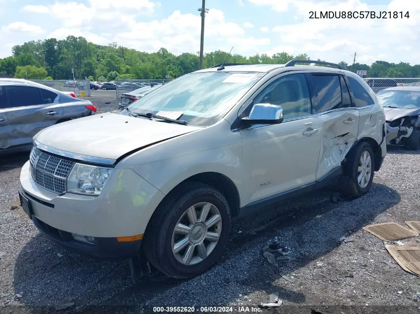 2007 Lincoln Mkx VIN: 2LMDU88C57BJ21814 Lot: 39552620