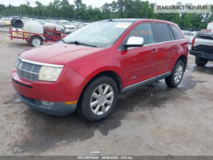 2007 Lincoln Mkx VIN: 2LMDU88C17BJ13581 Lot: 39579406