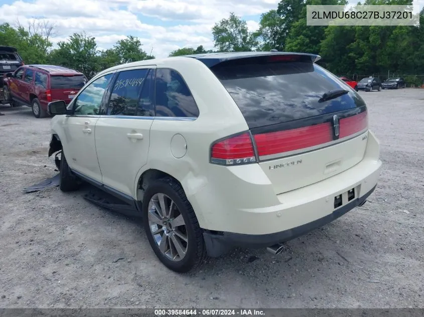 2007 Lincoln Mkx VIN: 2LMDU68C27BJ37201 Lot: 39584644