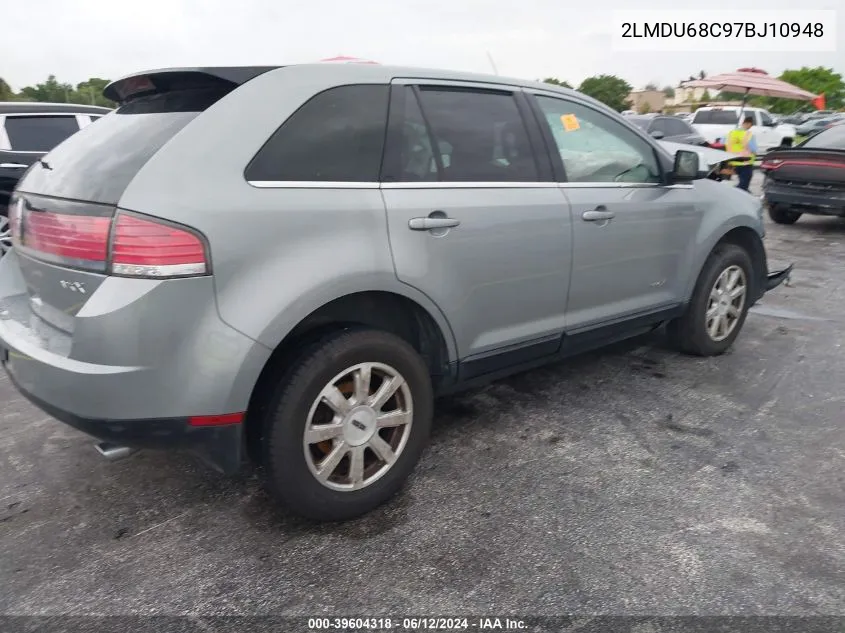 2007 Lincoln Mkx VIN: 2LMDU68C97BJ10948 Lot: 39604318