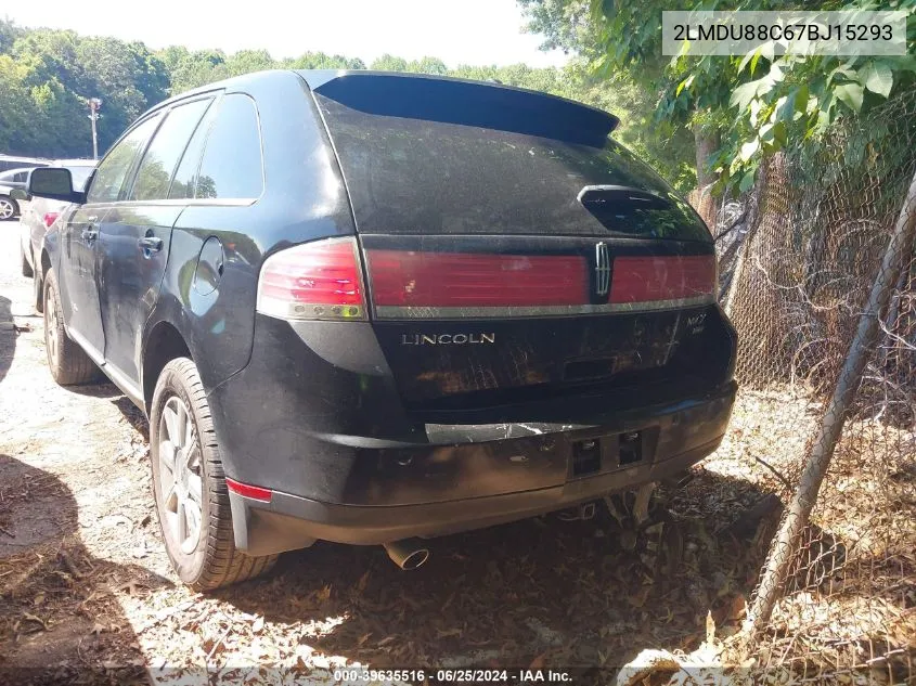 2007 Lincoln Mkx VIN: 2LMDU88C67BJ15293 Lot: 39635516