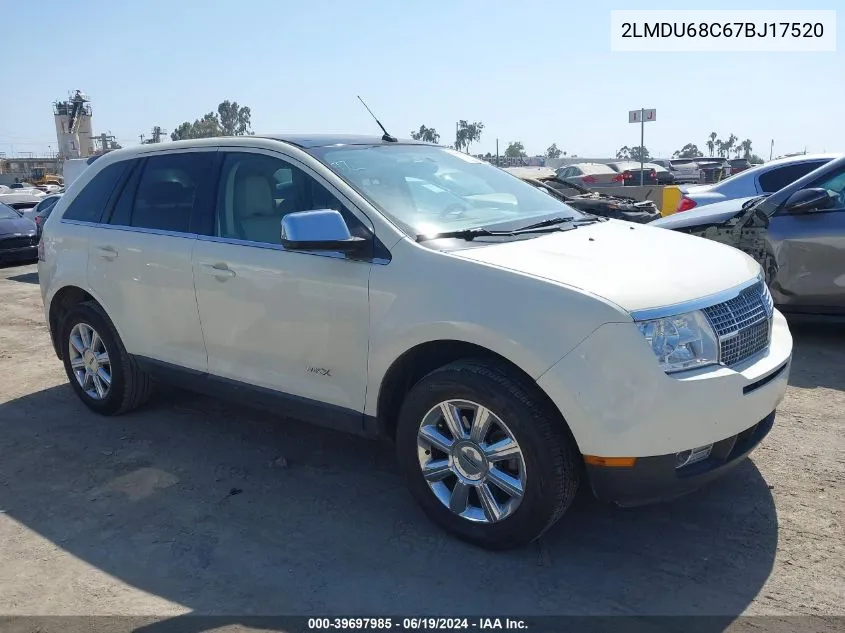 2LMDU68C67BJ17520 2007 Lincoln Mkx