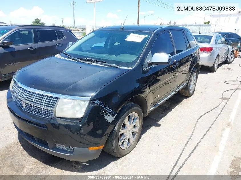 2007 Lincoln Mkx VIN: 2LMDU88C47BJ09833 Lot: 39709961