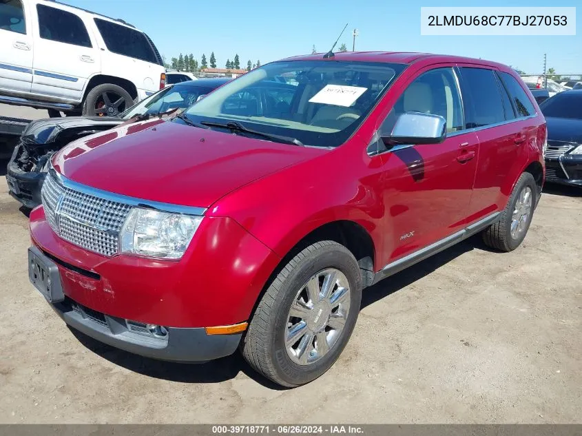 2007 Lincoln Mkx VIN: 2LMDU68C77BJ27053 Lot: 39718771