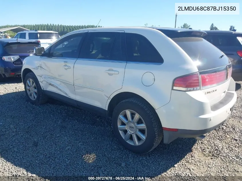 2007 Lincoln Mkx VIN: 2LMDU68C87BJ15350 Lot: 39727678