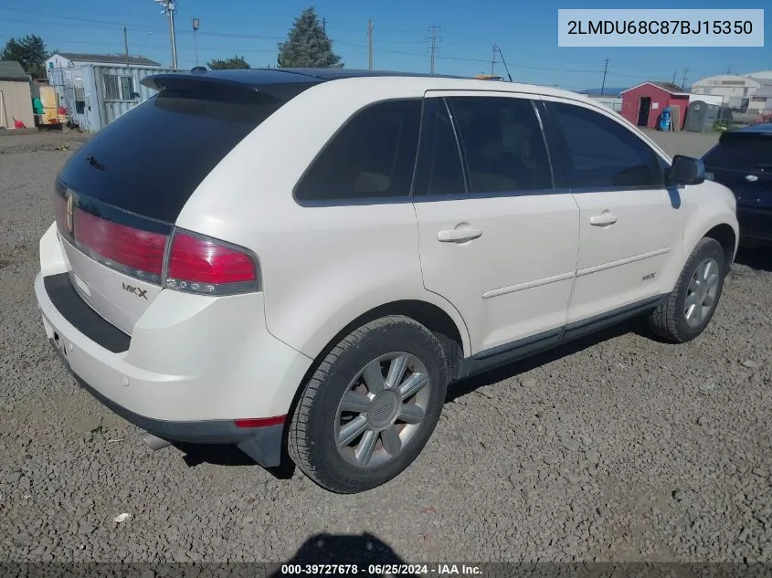 2007 Lincoln Mkx VIN: 2LMDU68C87BJ15350 Lot: 39727678