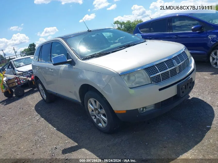 2007 Lincoln Mkx VIN: 2LMDU68CX7BJ19111 Lot: 39729829