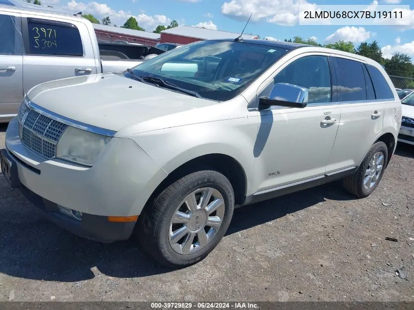 2LMDU68CX7BJ19111 2007 Lincoln Mkx