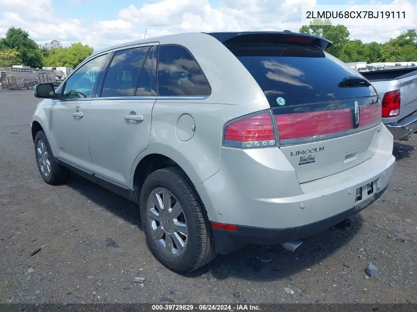 2LMDU68CX7BJ19111 2007 Lincoln Mkx