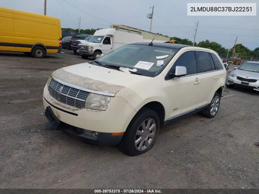 2LMDU88C37BJ22251 2007 Lincoln Mkx