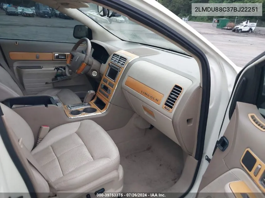 2LMDU88C37BJ22251 2007 Lincoln Mkx