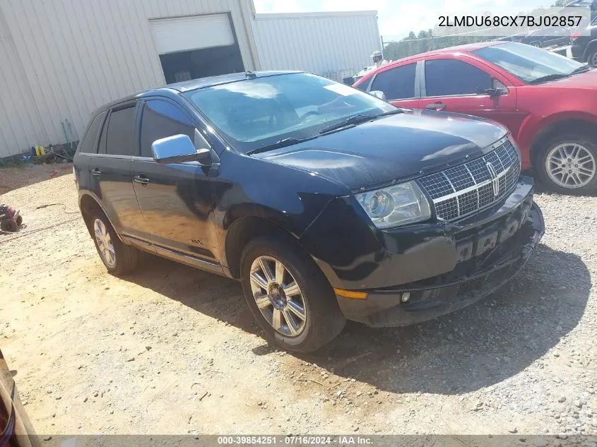 2007 Lincoln Mkx VIN: 2LMDU68CX7BJ02857 Lot: 39854251