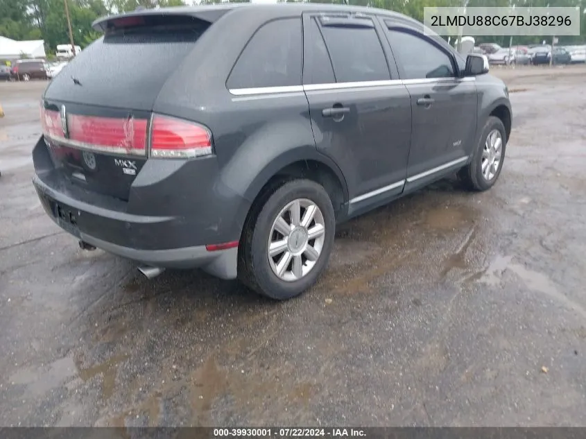 2007 Lincoln Mkx VIN: 2LMDU88C67BJ38296 Lot: 39930001