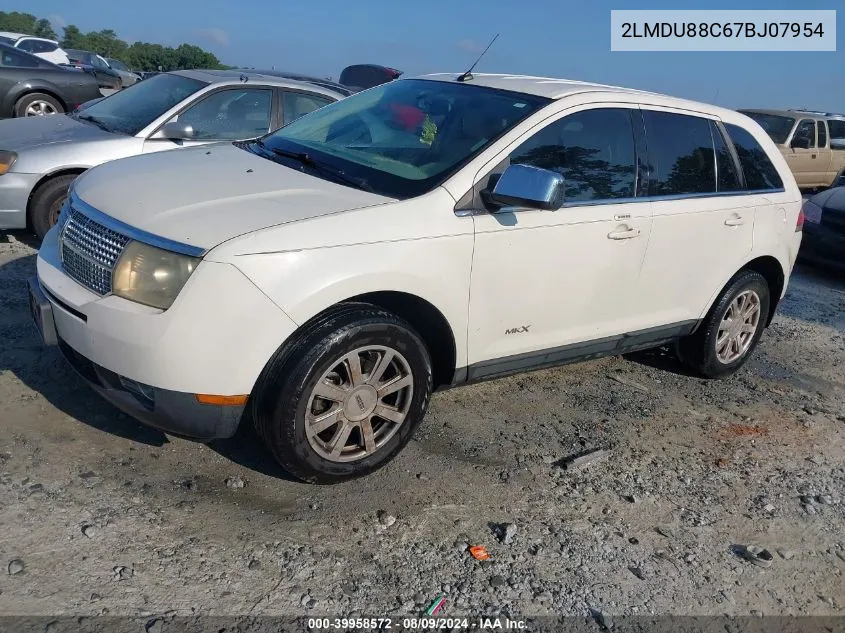 2007 Lincoln Mkx VIN: 2LMDU88C67BJ07954 Lot: 39958572