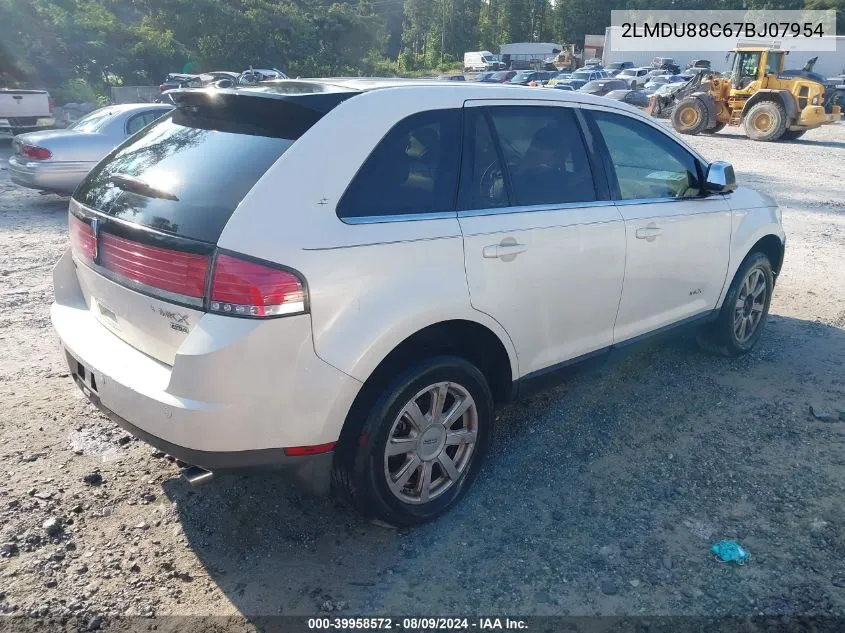 2007 Lincoln Mkx VIN: 2LMDU88C67BJ07954 Lot: 39958572