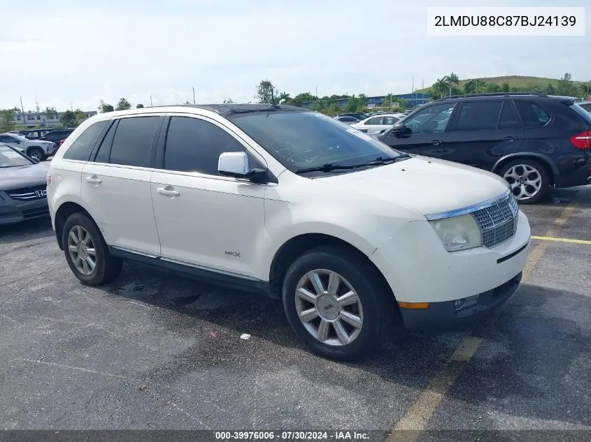 2007 Lincoln Mkx VIN: 2LMDU88C87BJ24139 Lot: 39976006