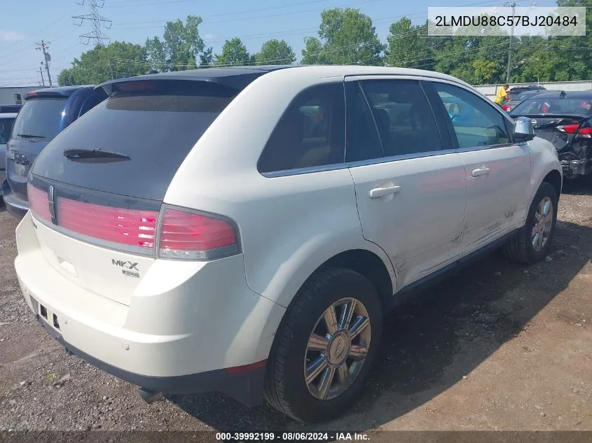 2007 Lincoln Mkx VIN: 2LMDU88C57BJ20484 Lot: 39992199