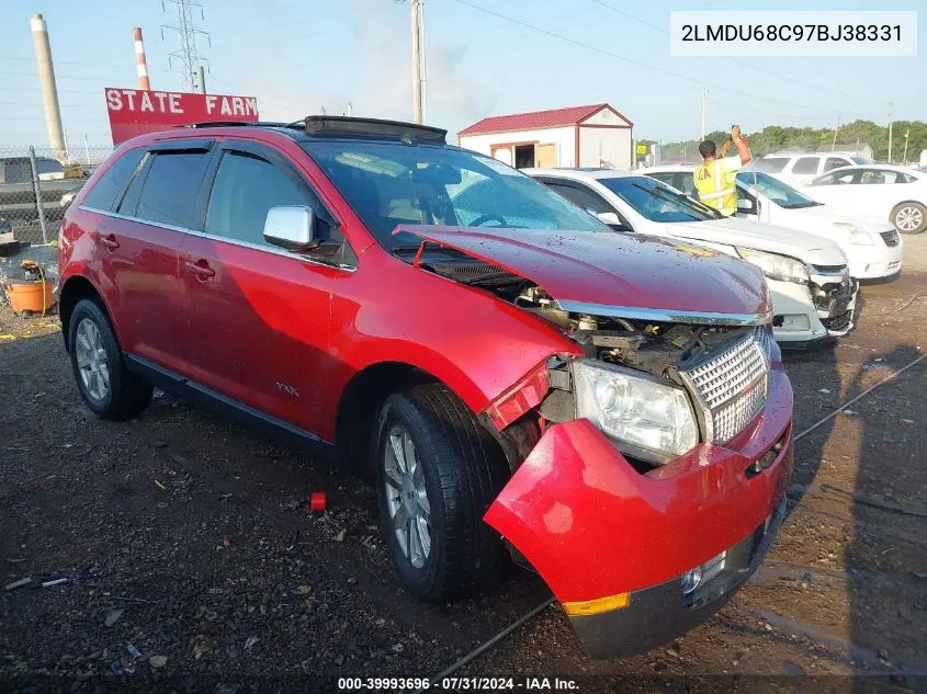 2007 Lincoln Mkx VIN: 2LMDU68C97BJ38331 Lot: 39993696