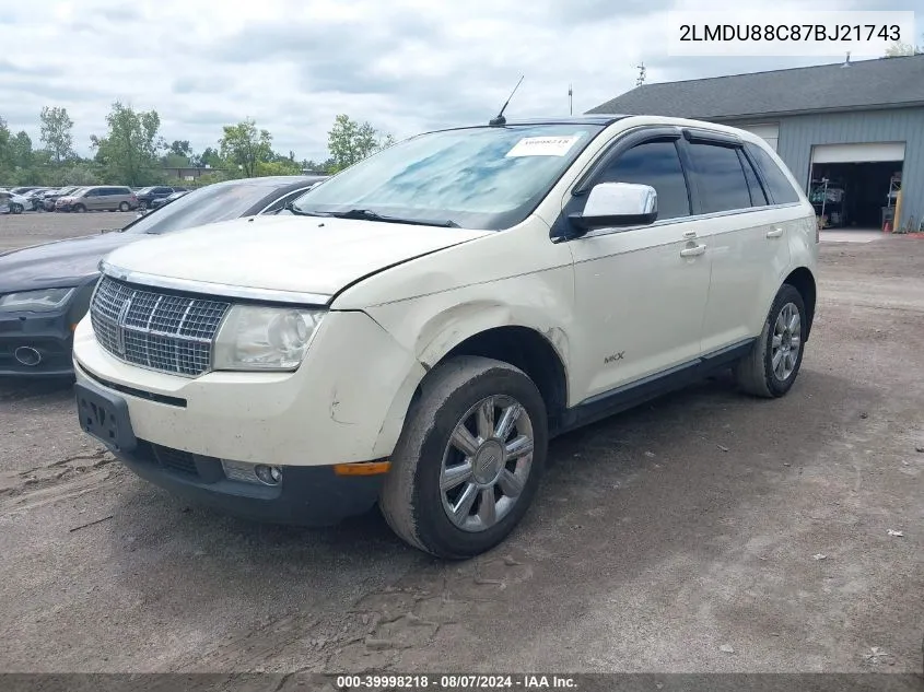 2LMDU88C87BJ21743 2007 Lincoln Mkx