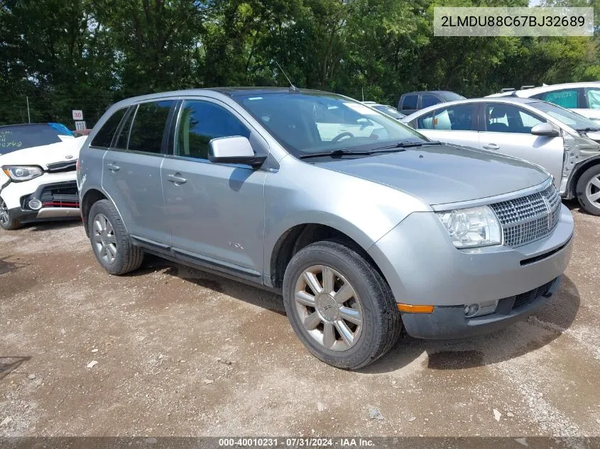 2007 Lincoln Mkx VIN: 2LMDU88C67BJ32689 Lot: 40010231