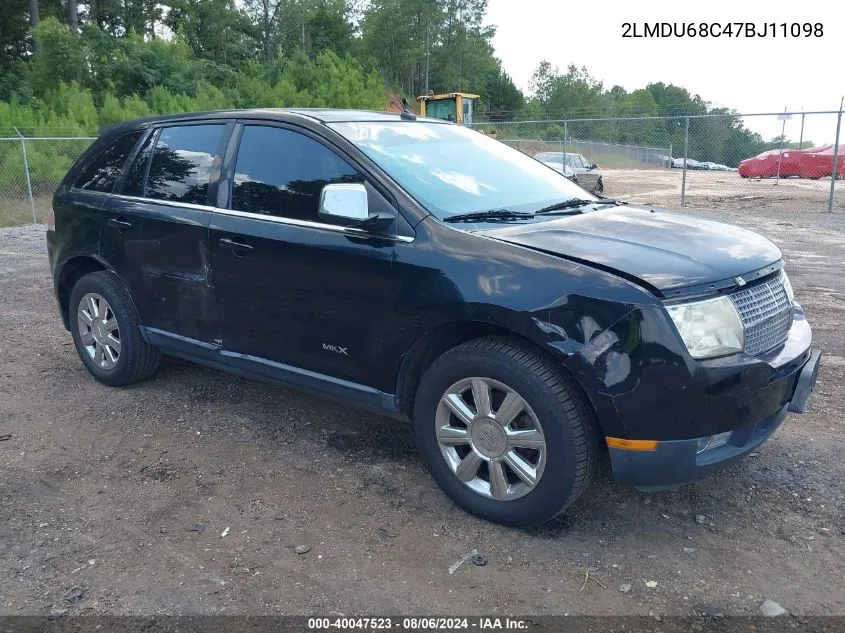 2007 Lincoln Mkx VIN: 2LMDU68C47BJ11098 Lot: 40047523