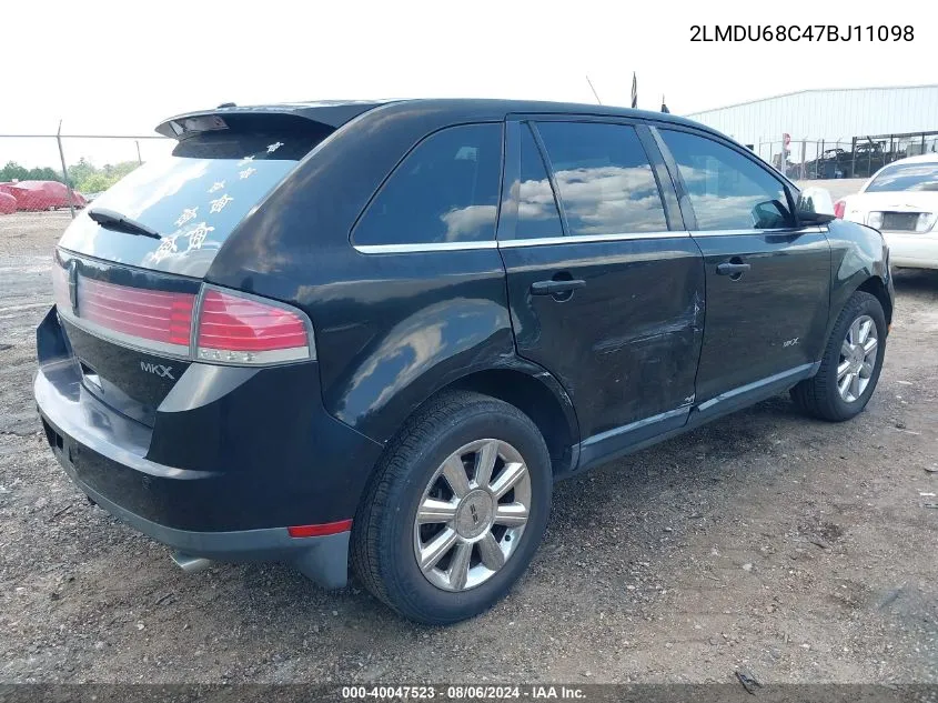 2007 Lincoln Mkx VIN: 2LMDU68C47BJ11098 Lot: 40047523