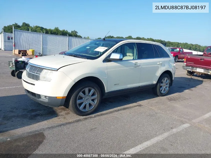 2007 Lincoln Mkx VIN: 2LMDU88C87BJ08197 Lot: 40057300