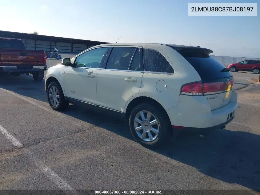 2007 Lincoln Mkx VIN: 2LMDU88C87BJ08197 Lot: 40057300