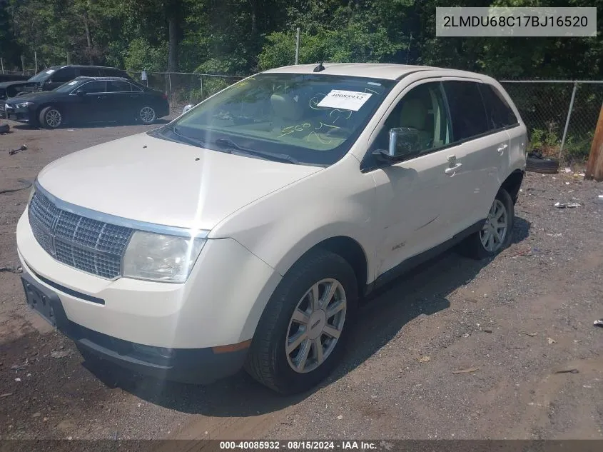 2LMDU68C17BJ16520 2007 Lincoln Mkx