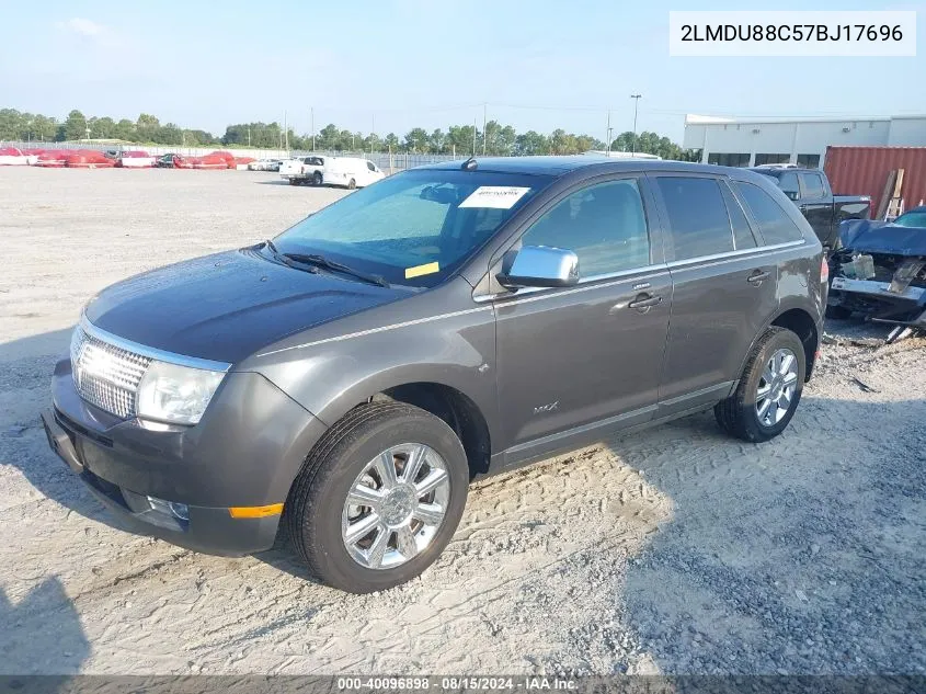 2007 Lincoln Mkx VIN: 2LMDU88C57BJ17696 Lot: 40096898