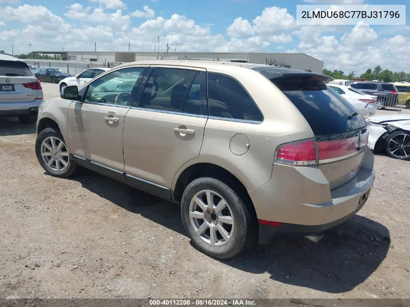 2007 Lincoln Mkx VIN: 2LMDU68C77BJ31796 Lot: 40112208