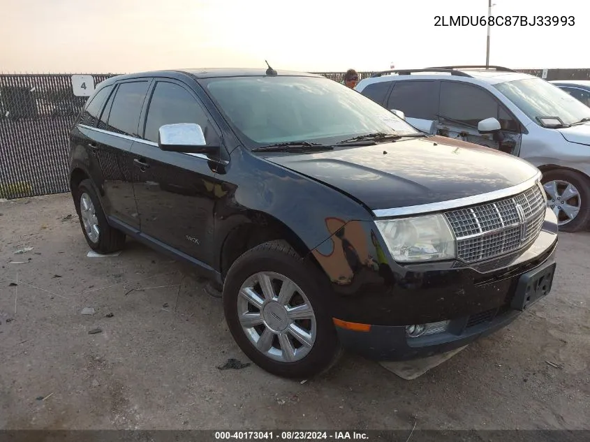 2007 Lincoln Mkx VIN: 2LMDU68C87BJ33993 Lot: 40173041