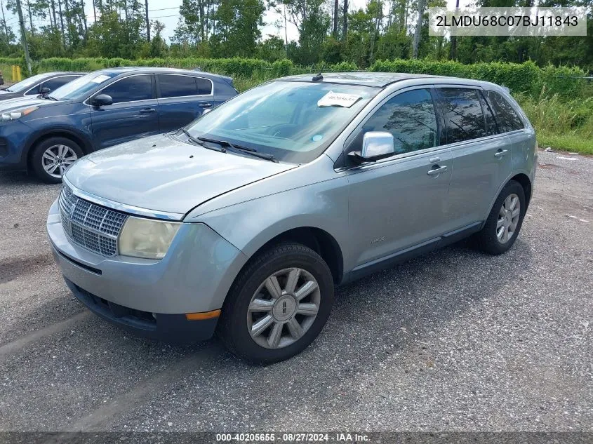 2007 Lincoln Mkx VIN: 2LMDU68C07BJ11843 Lot: 40205655