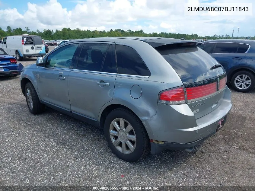 2007 Lincoln Mkx VIN: 2LMDU68C07BJ11843 Lot: 40205655