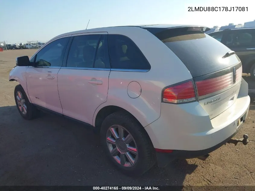 2LMDU88C178J17081 2007 Lincoln Mkx