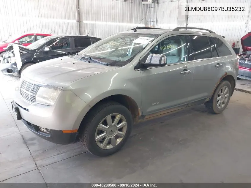 2007 Lincoln Mkx VIN: 2LMDU88C97BJ35232 Lot: 40280588